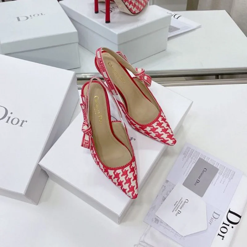 可愛いディオール 偽物 スリングバックパンプス テクニカルファブリック den84378
