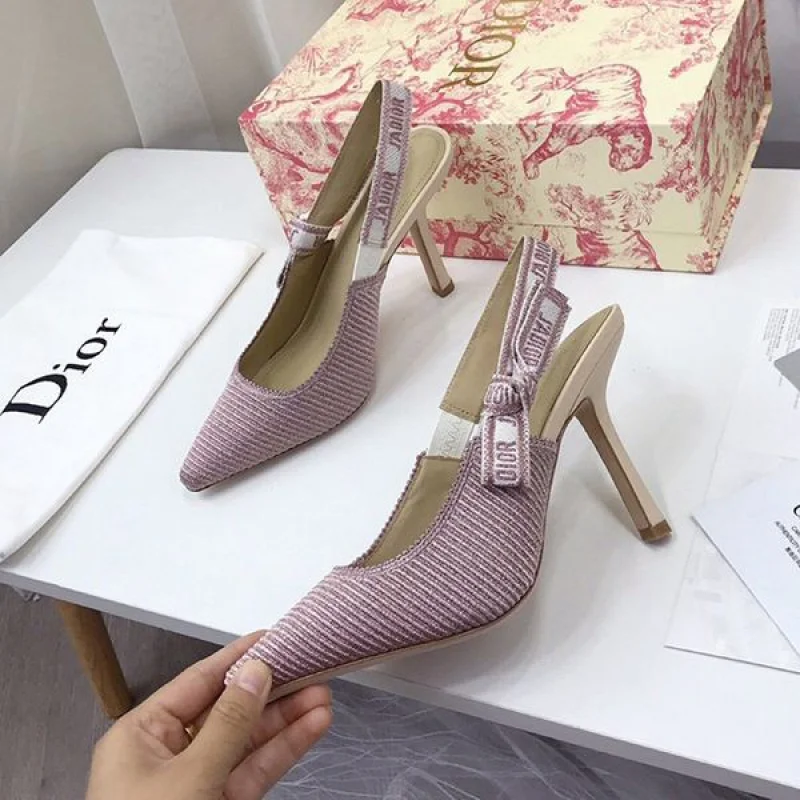 【使い勝手抜群】ディオール コピー スリングバックパンプス★テクニカルファブリック det82267