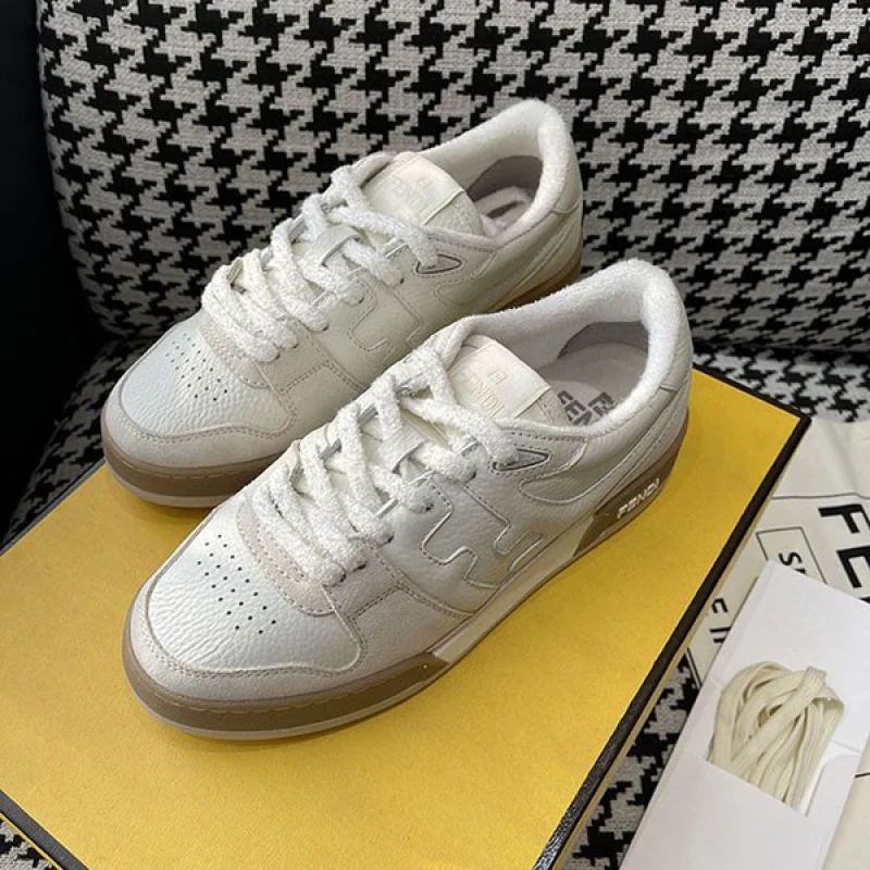21-22AW フェンディ マッチ スエード ロートップスニーカー コピー fec01333