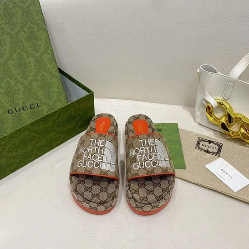 目を惹くカラー【グッチ×ノースフェイス】コラボ ロゴGGキャンバスサンダル 偽物 gug61000