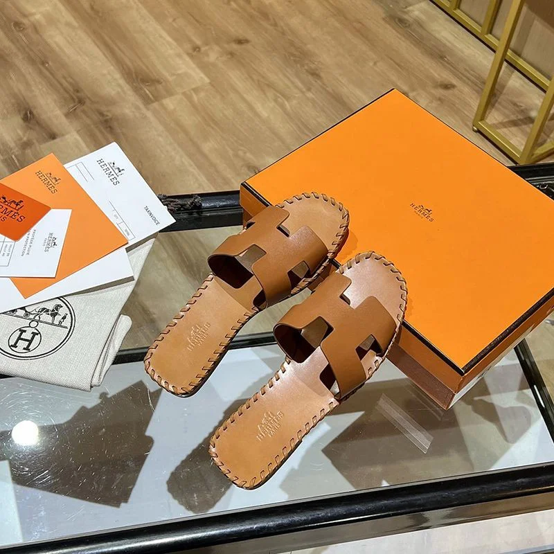 超話題!エルメス Oran sandal コピー オラン レザー&キャンバス サンダル erc54412
