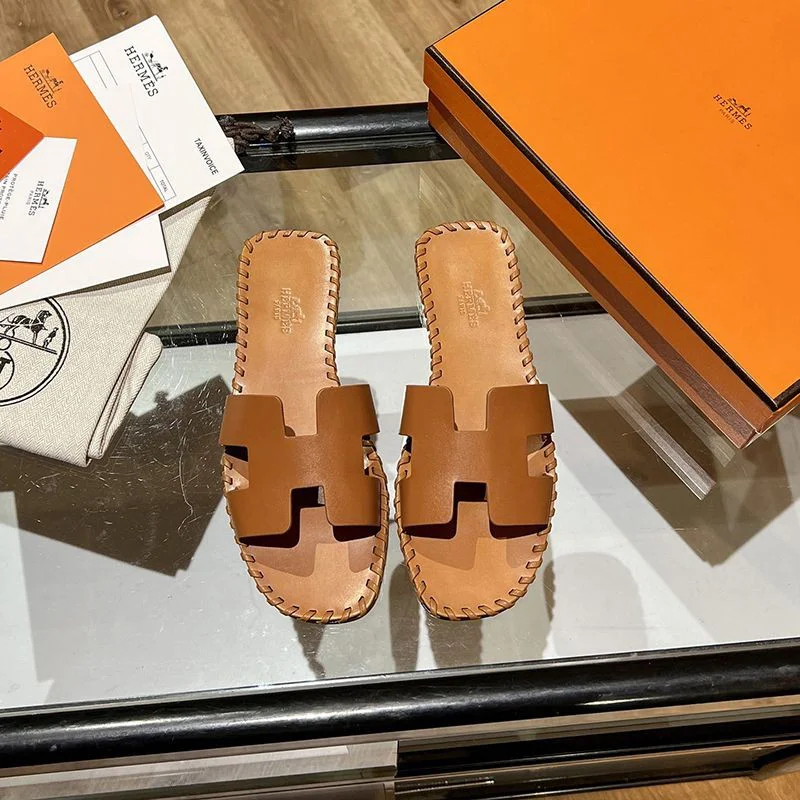 超話題!エルメス Oran sandal コピー オラン レザー&キャンバス サンダル erc54412