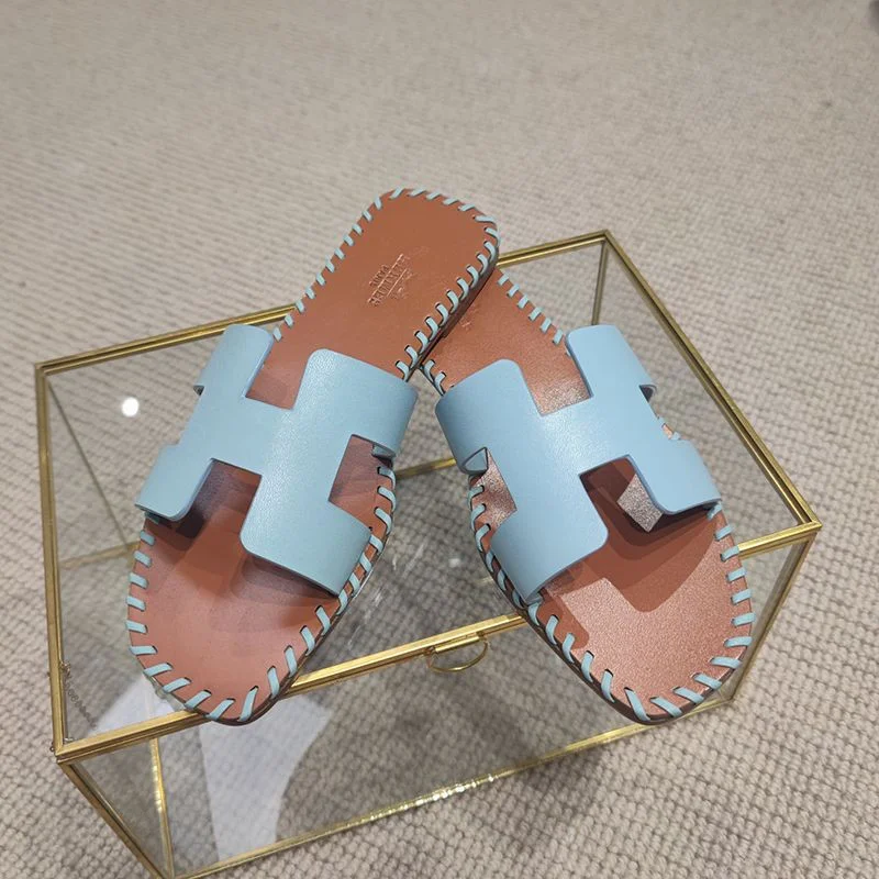 日本未入荷エルメス Oran sandal 偽物 オラン レザー＆キャンバス サンダル erj95258