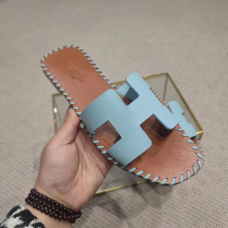 日本未入荷エルメス Oran sandal 偽物 オラン レザー＆キャンバス サンダル erj95258