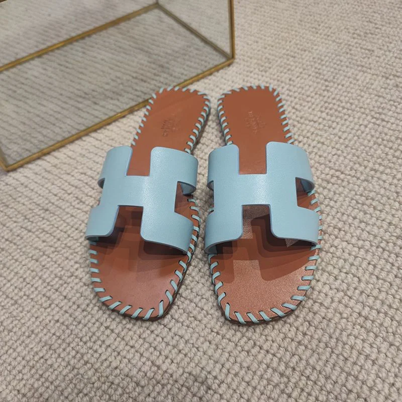 日本未入荷エルメス Oran sandal 偽物 オラン レザー＆キャンバス サンダル erj95258
