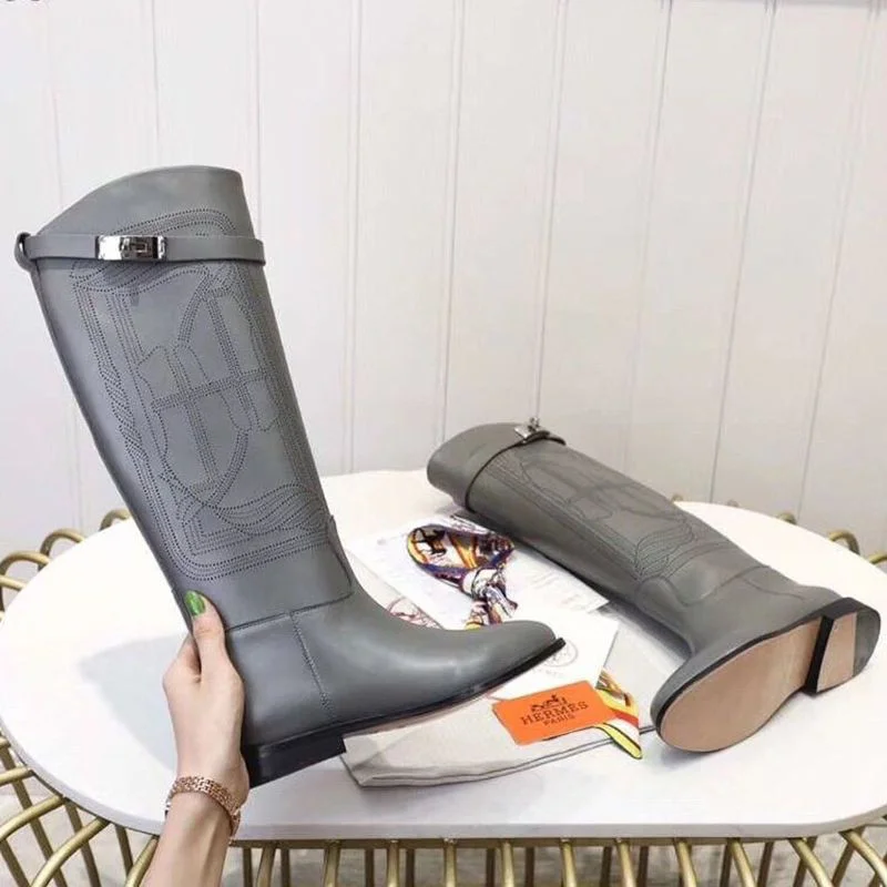 新作 エルメス ロングブーツ 偽物 ステッチ 馬具 シューズ ケリー erq22170