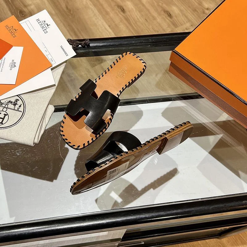 人気No1エルメス Oran sandal オラン レザー&キャンバス サンダル コピー 送込 ery99804