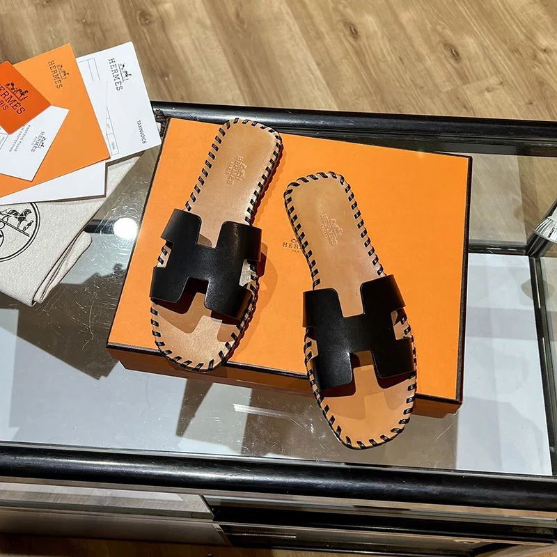 人気No1エルメス Oran sandal オラン レザー&キャンバス サンダル コピー 送込 ery99804