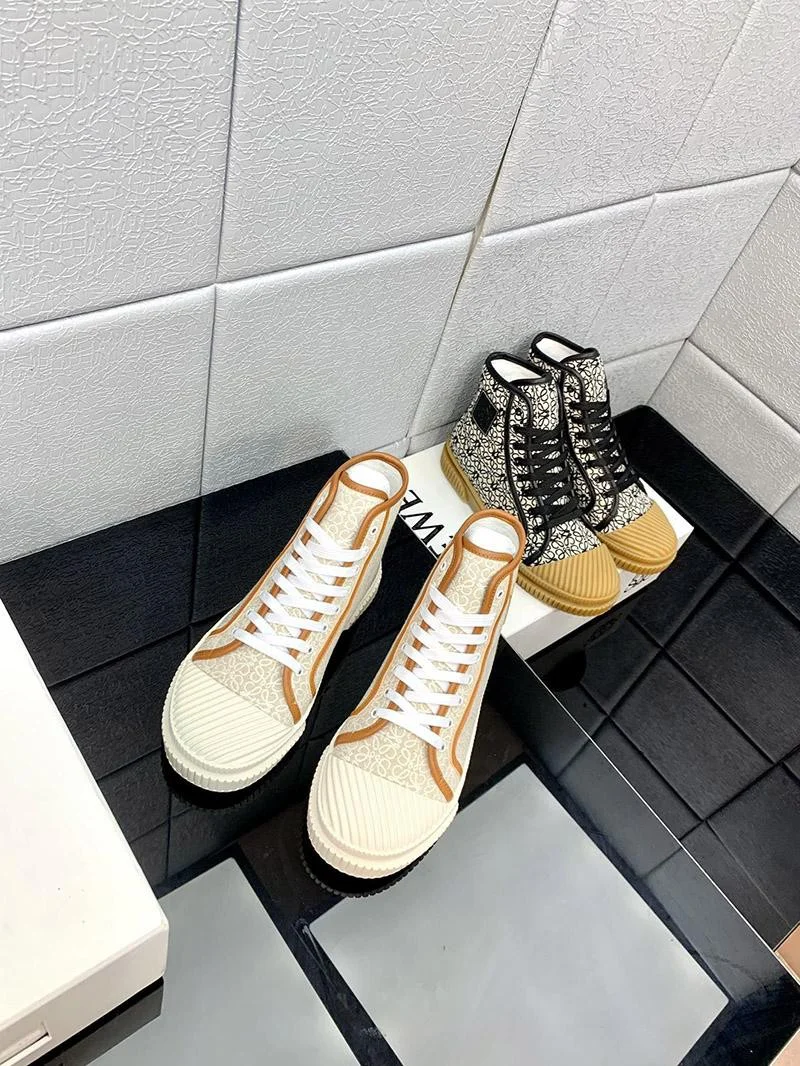 完売必至★ロエベ★アナグラム ハイトップスニーカー コピー キャンバス loc79576
