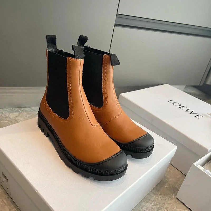 世界中で大人気♪ロエベ ブーツ コピー CHELSEA BOOT カーフ サイドゴアブーツ loh33544
