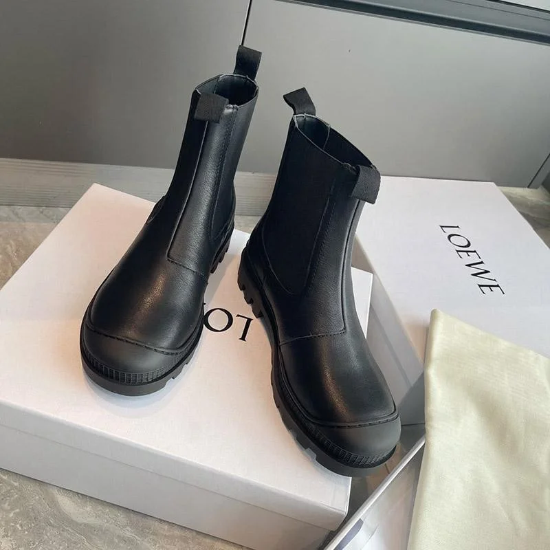 新作 お洒落に♪ ロエベ ブーツ コピー CHELSEA BOOT カーフ サイドゴアブーツ lou35699