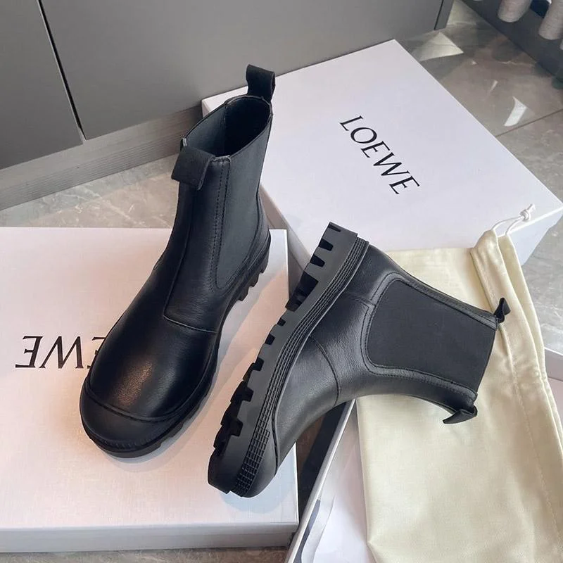 新作 お洒落に♪ ロエベ ブーツ コピー CHELSEA BOOT カーフ サイドゴアブーツ lou35699