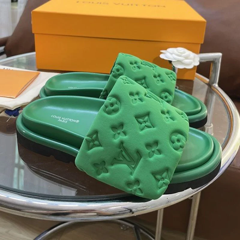 【大特価】ルイヴィトン コピー プールピロー ライン ミュール サンダル 1AB1N3