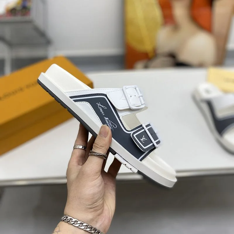 春もの新作ルイヴィトン サンダル 偽物 LVトレイナー ライン モノグラム レザー vul55681