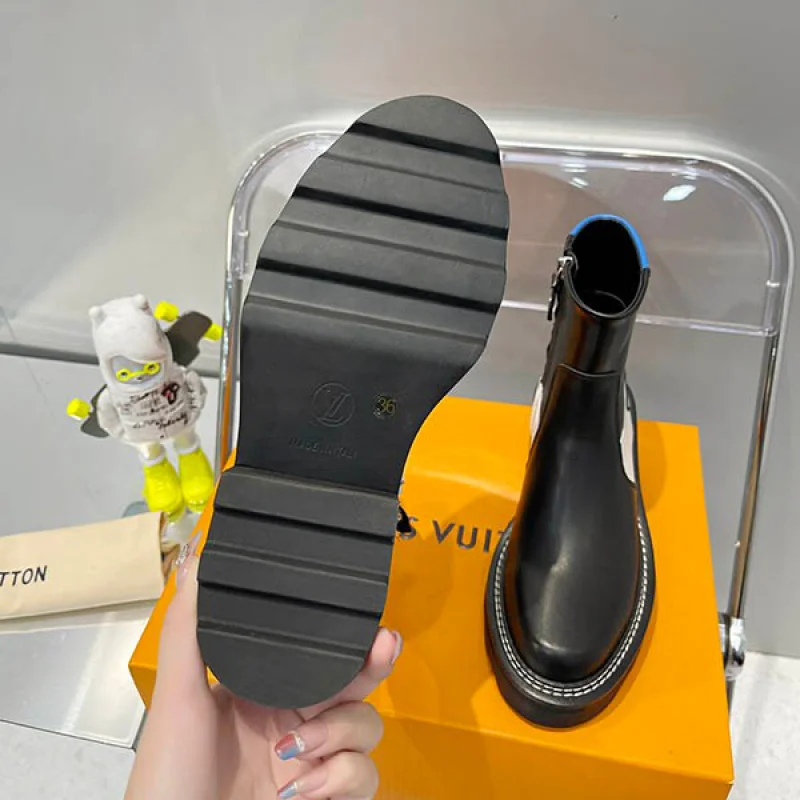 定番 ルイヴィトン カラーブロック厚底チェルシーブーツ コピー vum33929