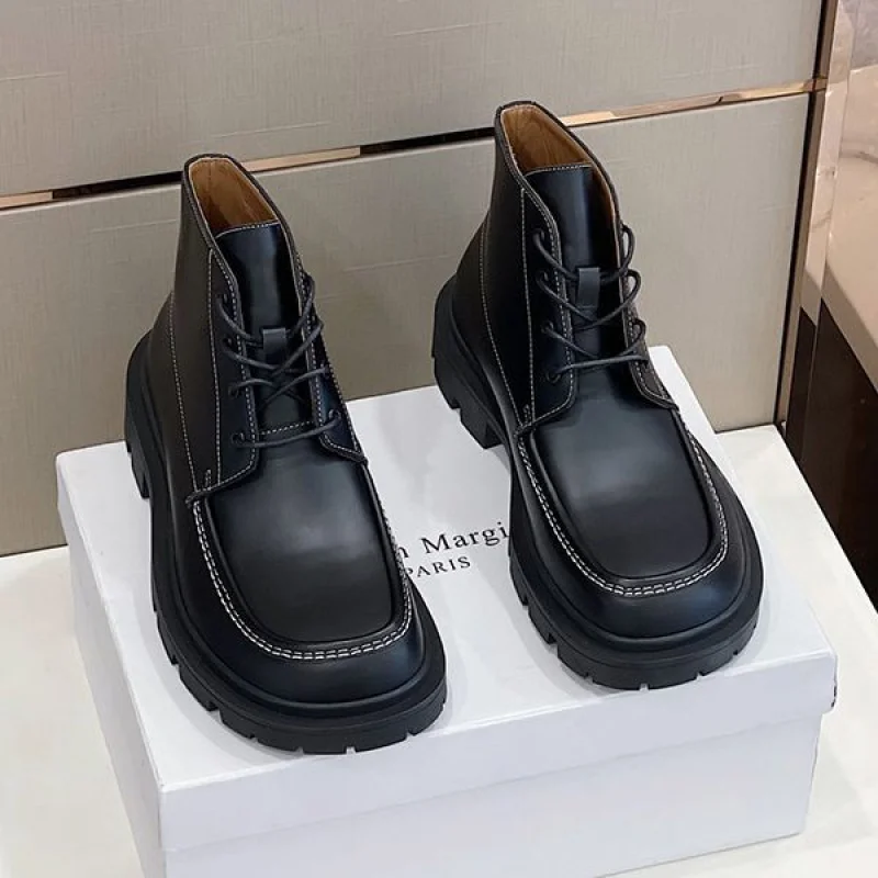 新デザインMM6 偽物 MaisonMargiela バルカナイ アンクルブーツ Mat25340