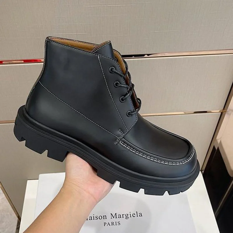 新デザインMM6 偽物 MaisonMargiela バルカナイ アンクルブーツ Mat25340