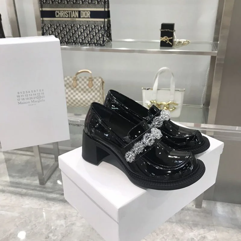 ★日本!!人気!メゾン マルジェラ メリージェーン パンプス コピー ポリッシュドレザー Mas55730