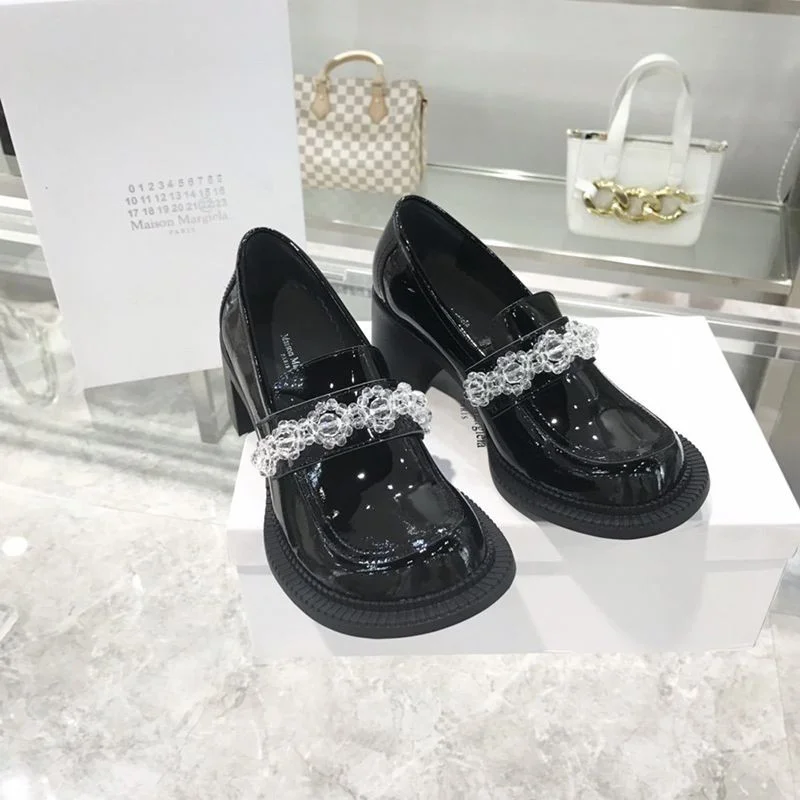 ★日本!!人気!メゾン マルジェラ メリージェーン パンプス コピー ポリッシュドレザー Mas55730