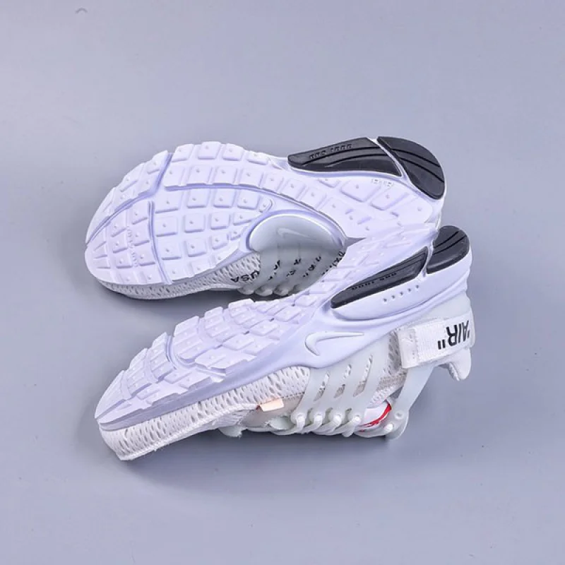 オフホワイト × ナイキ エア プレスト 偽物 ホワイト/ブラック-コーン AA3830-100