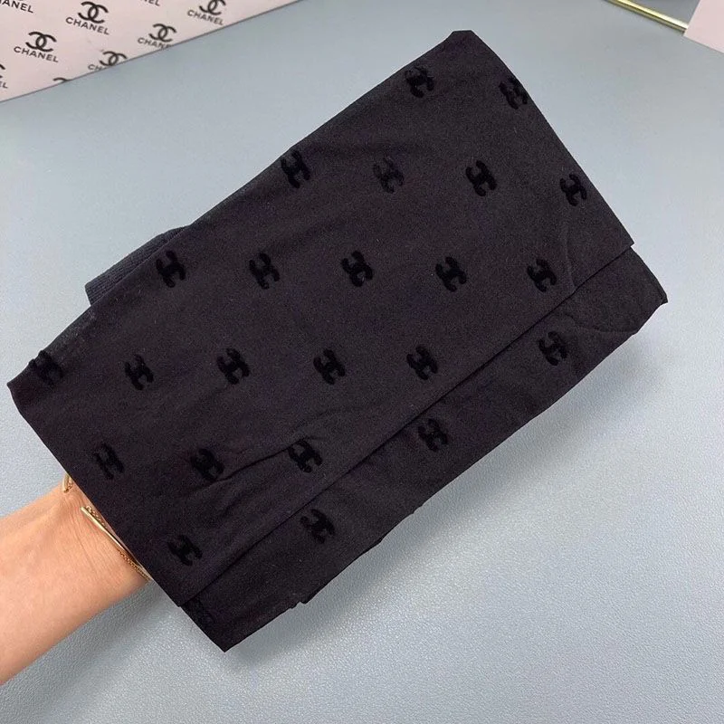 稀少【小さなロゴがいっぱい】シャネル 偽物 ストッキング/タイツ shp07107