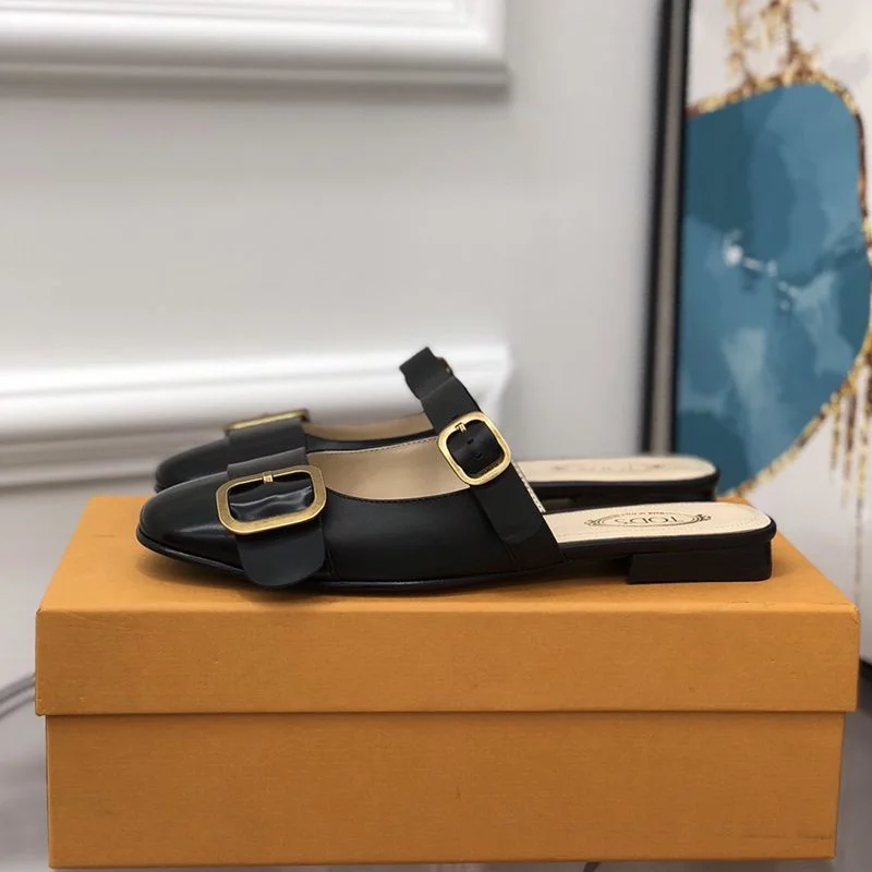 関税送料込★TODS 偽物★メタルチェーン フラットサンダル ton04204