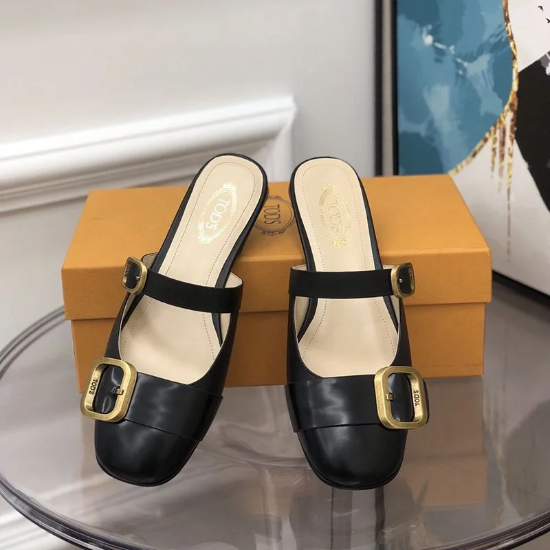 関税送料込★TODS 偽物★メタルチェーン フラットサンダル ton04204
