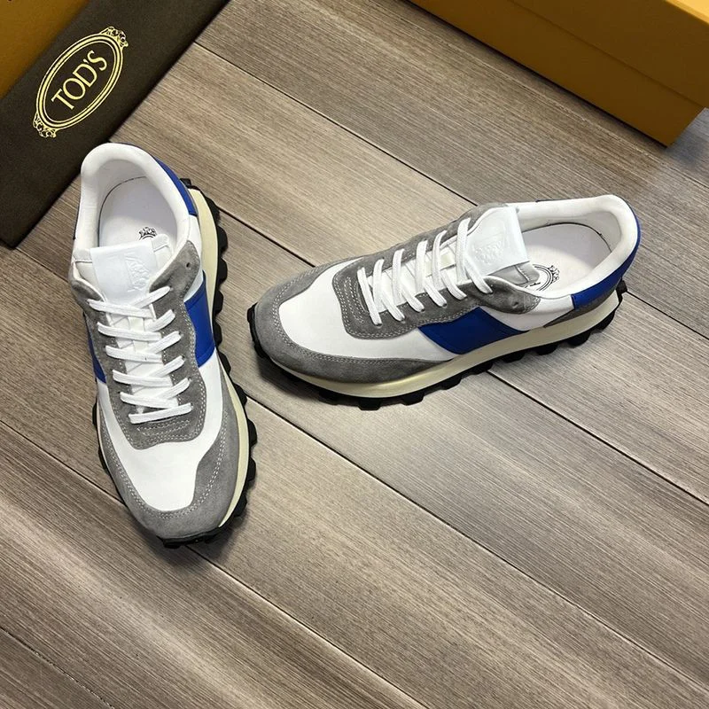 超話題!TODS スエード&ファブリックスニーカー スーパーコピー tow39343