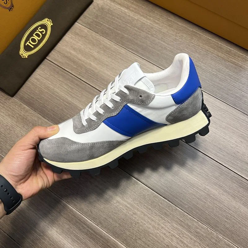 超話題!TODS スエード&ファブリックスニーカー スーパーコピー tow39343