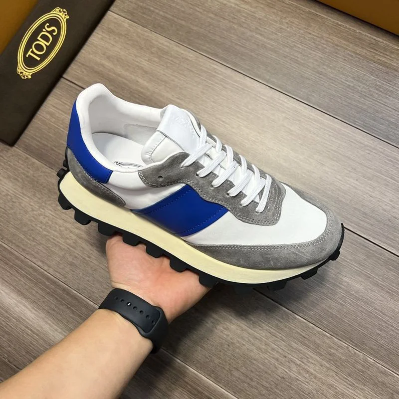 超話題!TODS スエード&ファブリックスニーカー スーパーコピー tow39343
