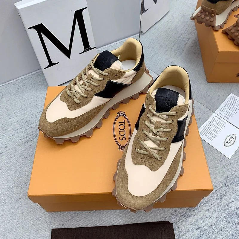 入手困難 TODS スーパーコピー スエード&ファブリックスニーカー tor46589
