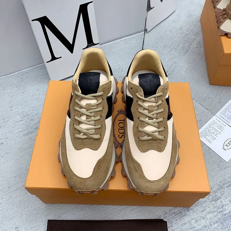 入手困難 TODS スーパーコピー スエード&ファブリックスニーカー tor46589