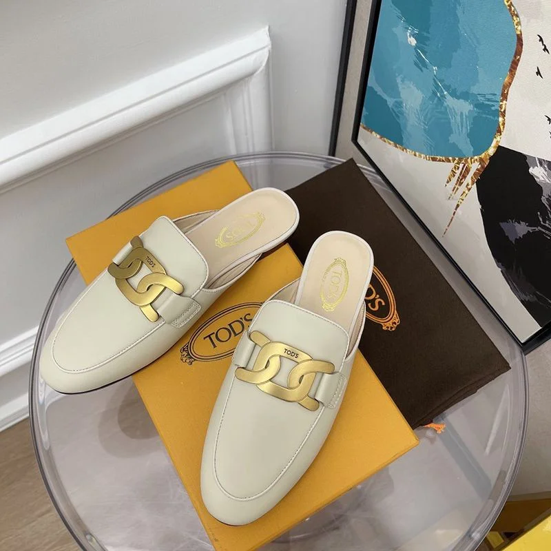 超希少!TODS ケイト レザー フラットミュール スーパーコピー tou95389