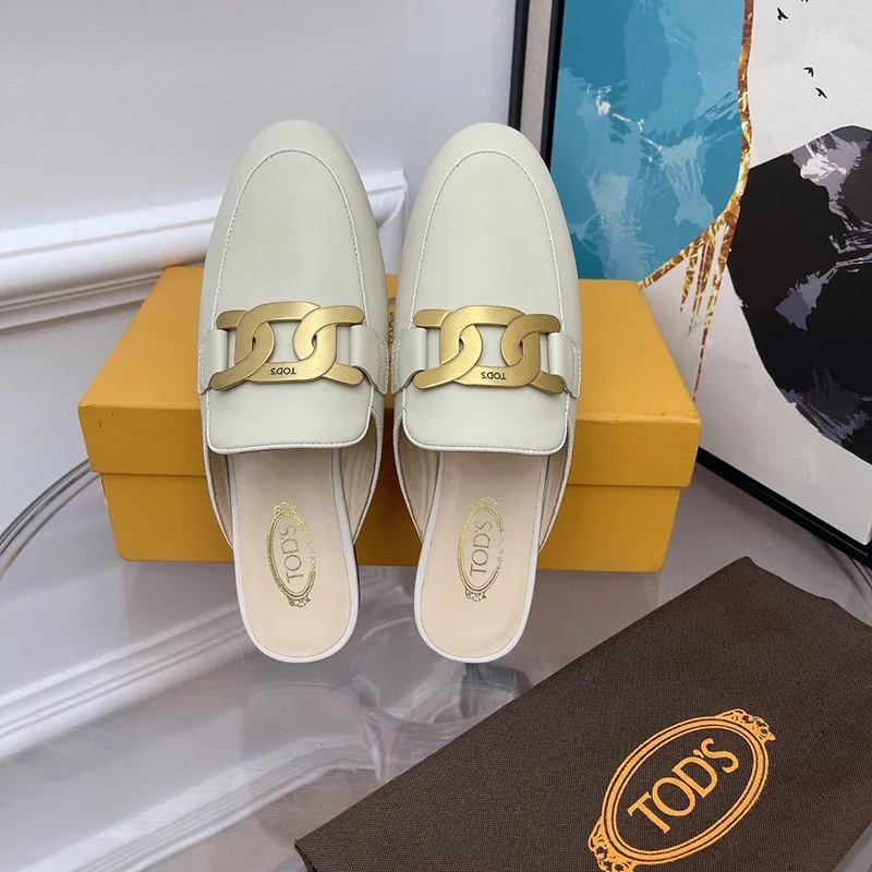 超希少!TODS ケイト レザー フラットミュール スーパーコピー tou95389