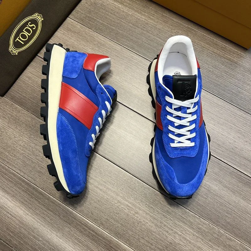 超話題!TODS スエード&ファブリックスニーカー スーパーコピー tow39343