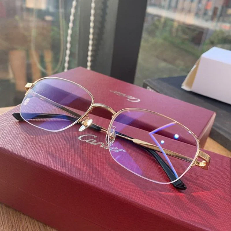 人気急上昇カルティエ コピー EYEWEAR ゴールドトーン スクエアメガネ kaw88426