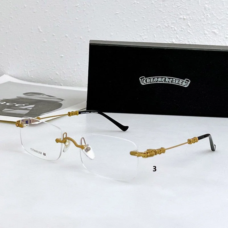 【人気商品】クロムハーツメガネ コピー【BONE PRONE】メタルフレーム眼鏡 Kut36839
