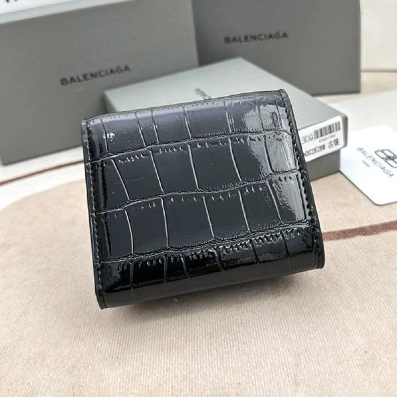 高級ブランドバレンシアガ 偽物 クロコダイル BB ミニウォレット bal33401