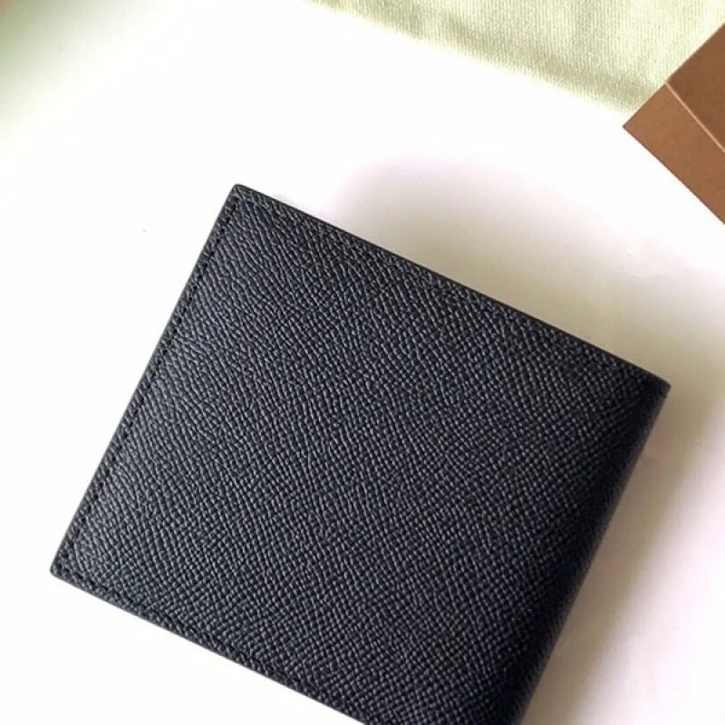 完売必至 バーバリー 偽物 2つ折り財布 black 8033072