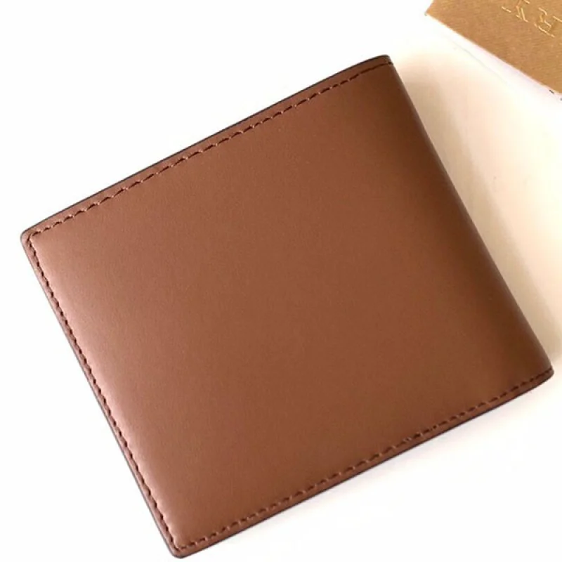 バーバリー 偽物 ロゴ レザー 折りたたみ財布 Bag06979