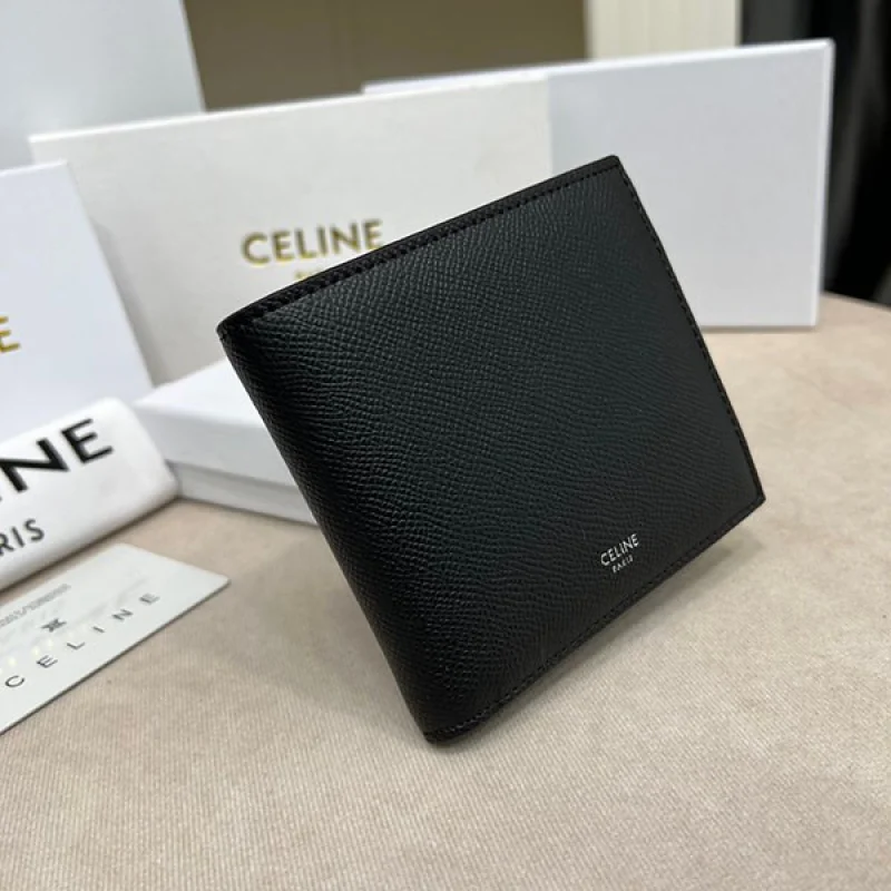 即発送 セリーヌ 偽物★セレブが愛す メンズ 折りたたみ財布 10B653BEN