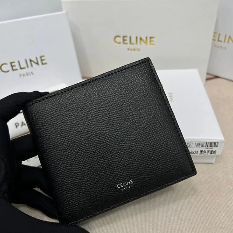 即発送 セリーヌ 偽物★セレブが愛す メンズ 折りたたみ財布 10B653BEN