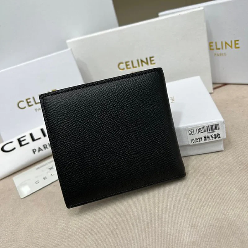 即発送 セリーヌ 偽物★セレブが愛す メンズ 折りたたみ財布 10B653BEN