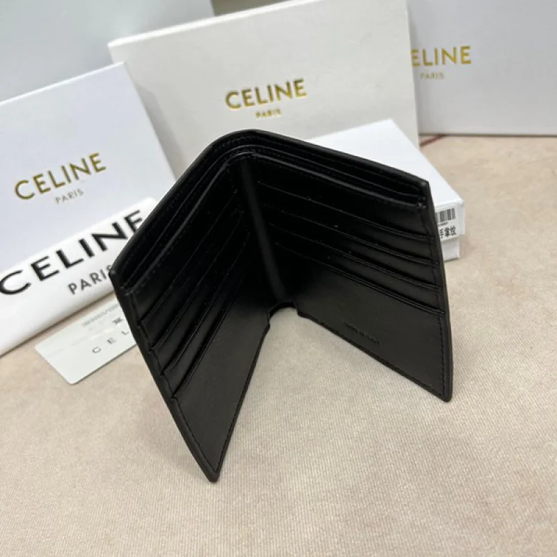 即発送 セリーヌ 偽物★セレブが愛す メンズ 折りたたみ財布 10B653BEN