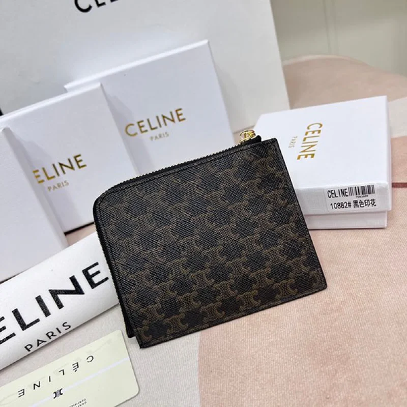 セリーヌ カードホルダー付き ジップパース スーパーコピー 10D882EIX38SI