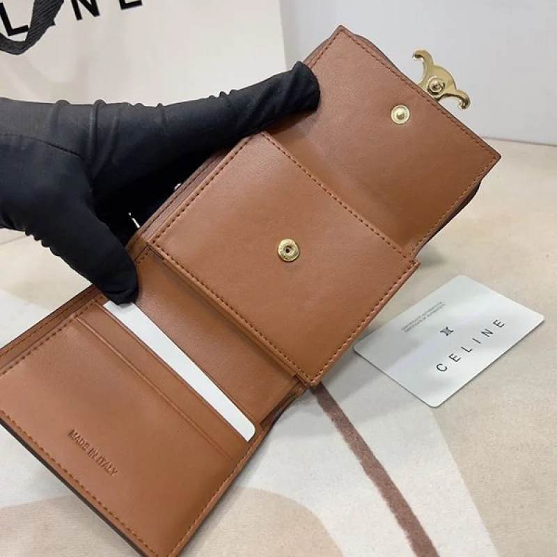 ★日本!!人気!セリーヌ ラムスキンフラップウォレット コピーミニ財布 Cea91916