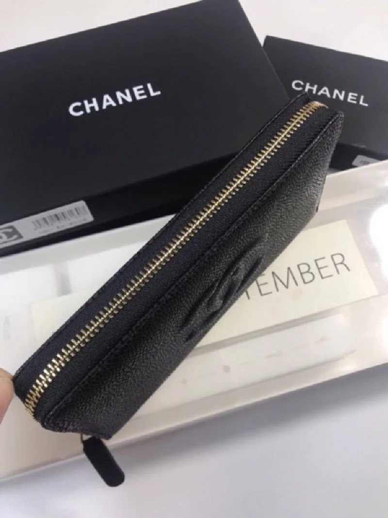 ☆人気☆シャネルスーパーコピー キャビアスキン 長財布 偽物キャメル A50071