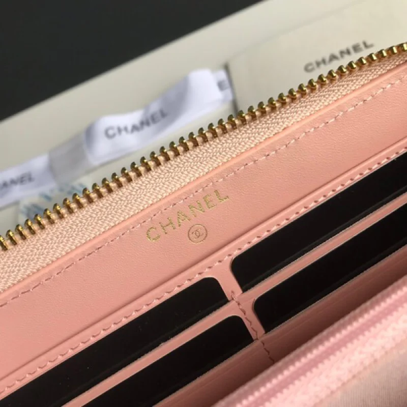 可愛い☆シャネル ナインティーン ジップ 長財布偽物N級品 AP1063B
