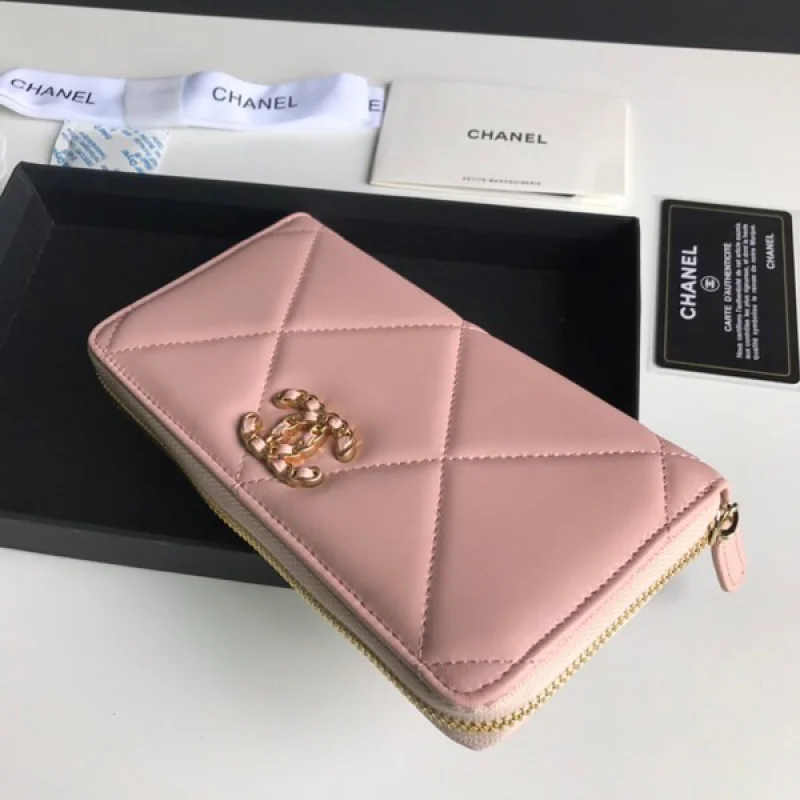可愛い☆シャネル ナインティーン ジップ 長財布偽物N級品 AP1063B