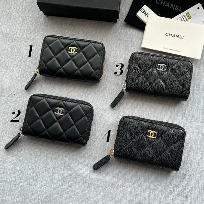 【大特価】最高な材質シャネル コインケース コピー カードケース キャビア 財布 4色 sha12857